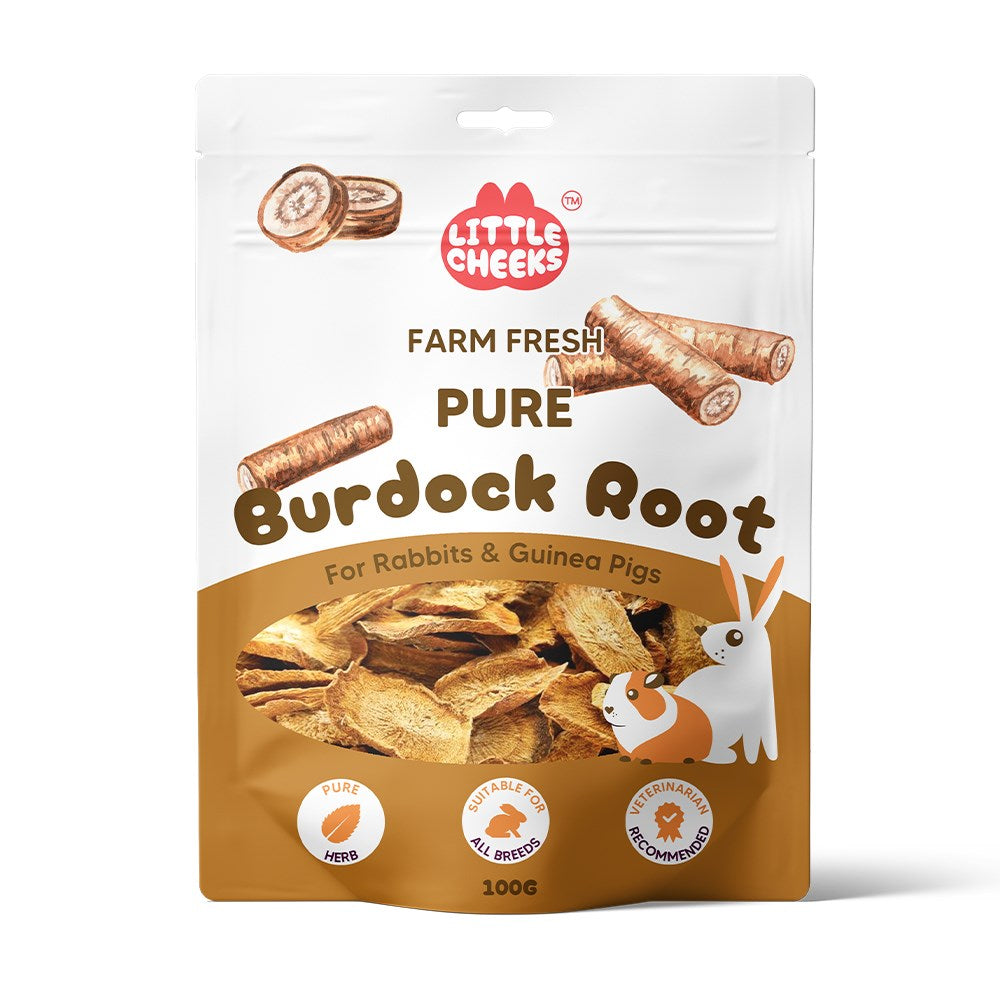 Little Cheeks - Farm Fresh Pure Burdock Root 100g for Rabbits& Guinea pigs at Pet Servo