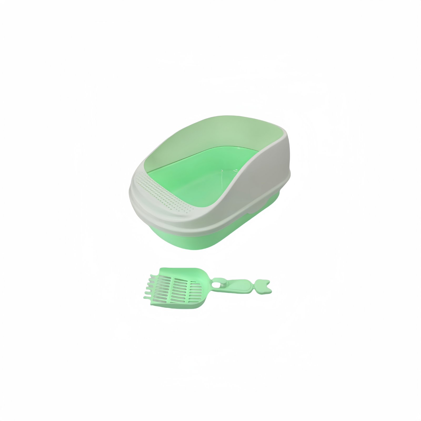 YES4PETS - Large Deep Blue Cat Litter Box with High Wall & Scoop - Pet Servo