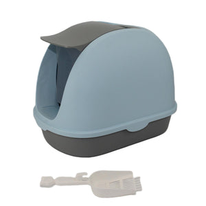 Pet litter box with a scoop on a white background at Pet Servo