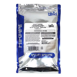 Hikari Tropical Micropellets packaging on a white background at Pet Servo