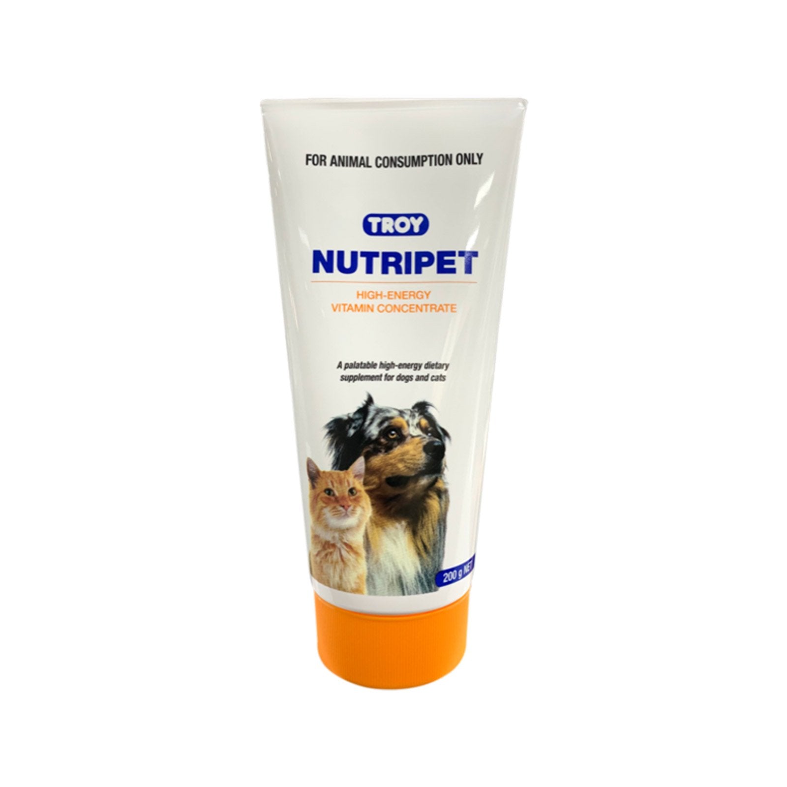 Troy Nutripet high-energy vitamin concentrate tube for animals on a white background at Pet Servo