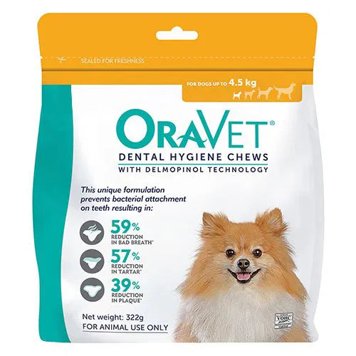 Oravet - Dental Chews for X-Small Dogs Up To 4.5 kg (ORANGE)