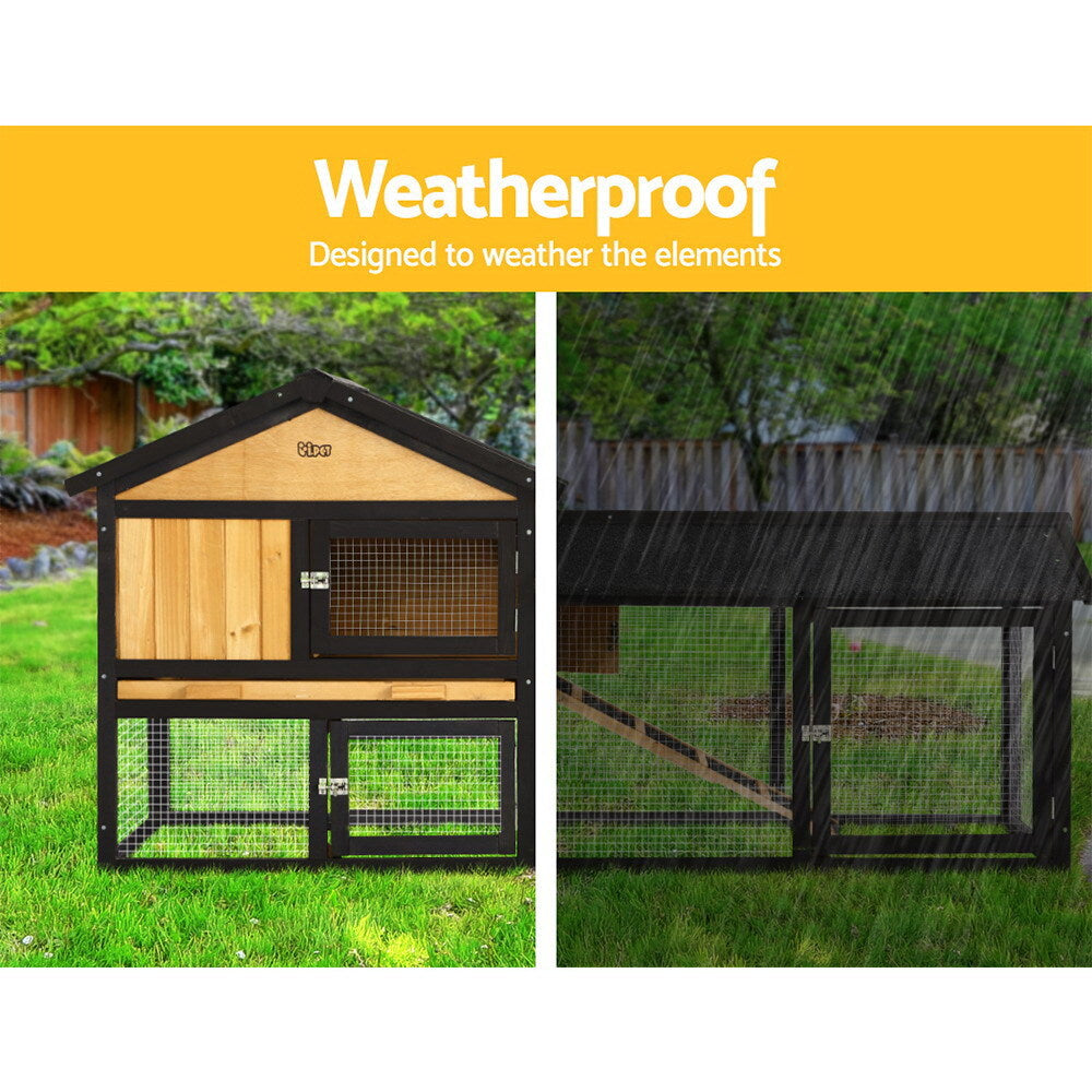 I Pet - Large 165cm Wooden Chicken Coop & Rabbit Hutch - Pet Servo