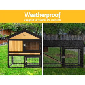 I Pet - Large 165cm Wooden Chicken Coop & Rabbit Hutch - Pet Servo