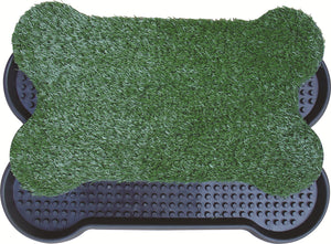 YES4PETS - Dog Puppy Toilet Grass Potty Training Mat Bone Shape - Pet Servo