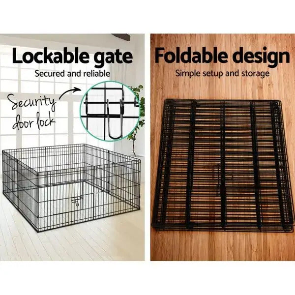YES4PETS - 24" Pet Playpen Fence for Dogs & Puppies - Pet Servo