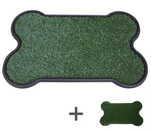 YES4PETS - Dog Puppy Toilet Grass Potty Training Mat Bone Shape - Pet Servo
