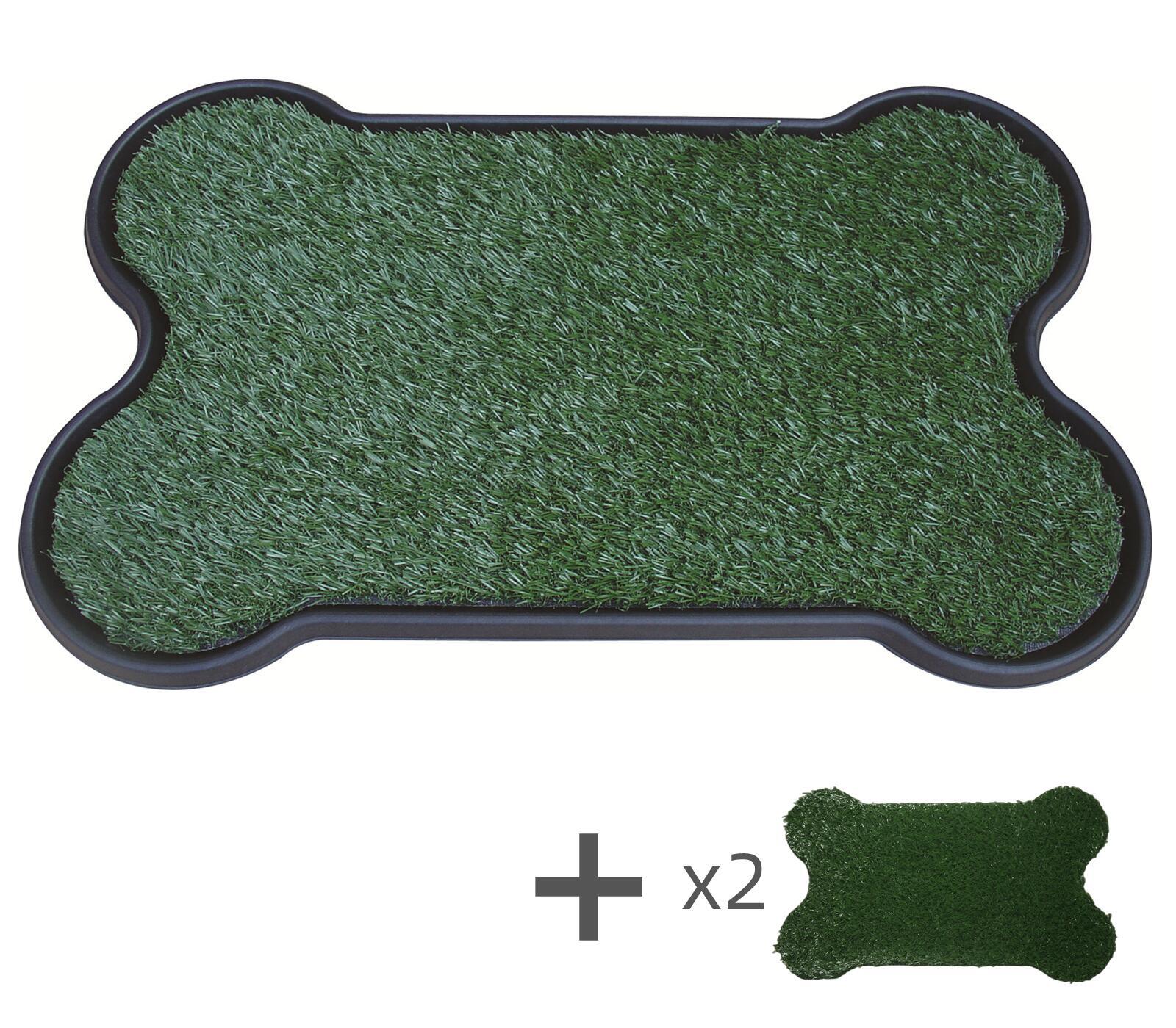 YES4PETS - Dog Puppy Toilet Grass Potty Training Mat Bone Shape - Pet Servo