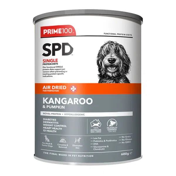 Prime100 - SPD Single Protein Diets Air Dried Kangaroo & Pumpkin All Life Stages dry dog Food