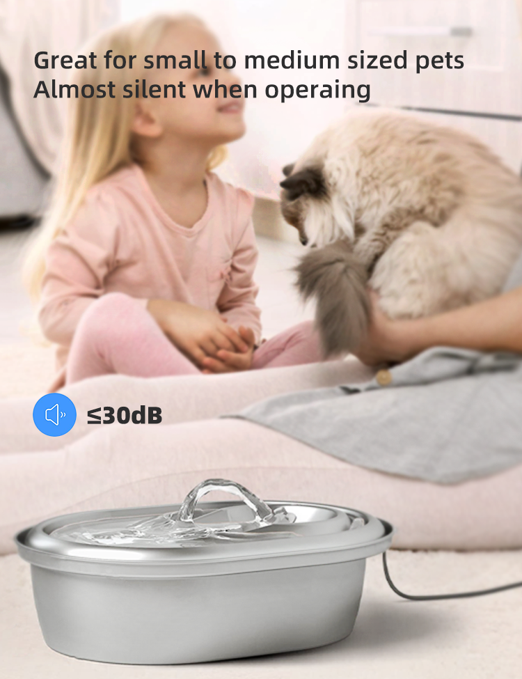 Pet heating pad with a child and pet in the background, text indicating it's suitable for small to medium-sized pets and quiet operation at Pet Servo