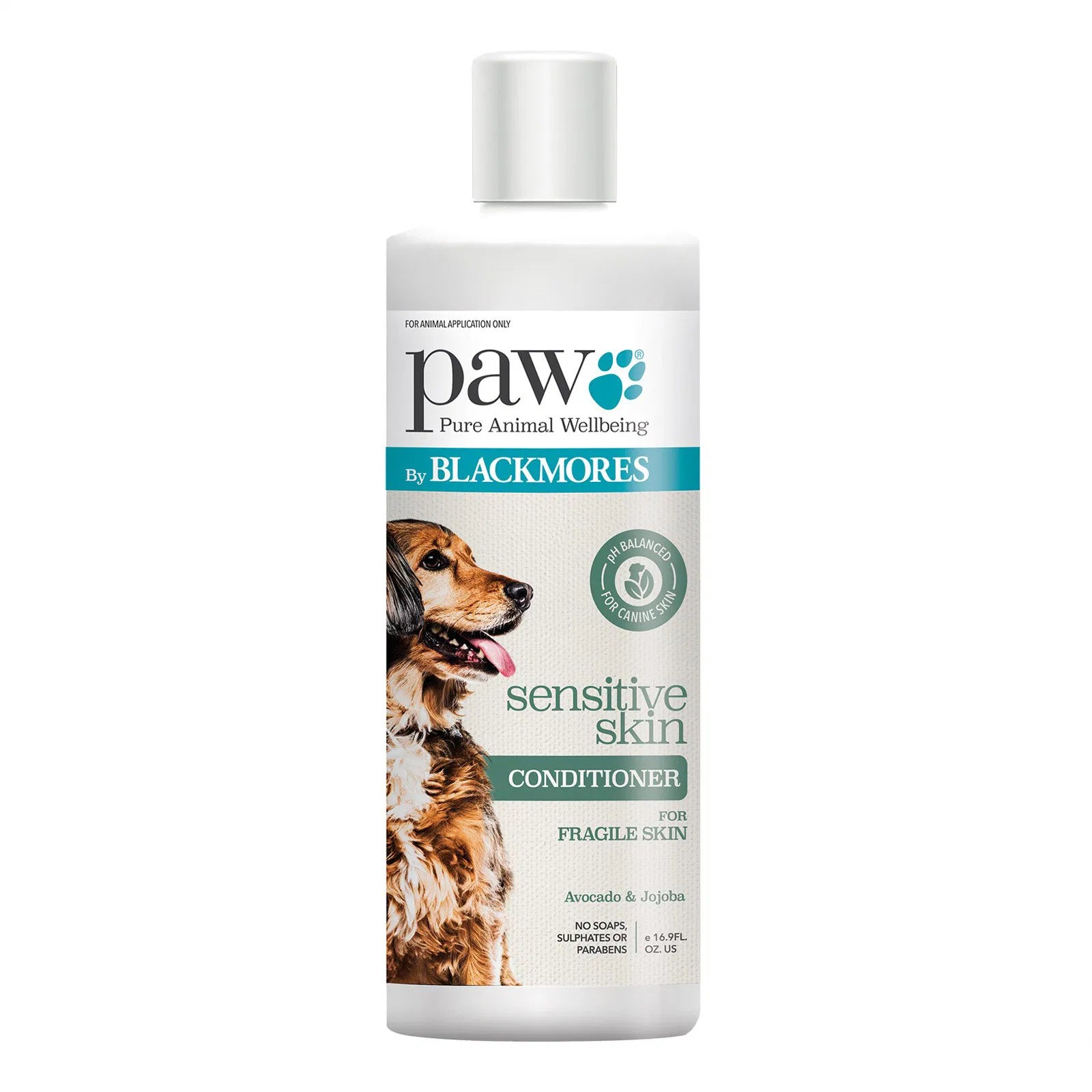 Paw by Blackmores sensitive skin conditioner bottle on a white background at Pet Servo