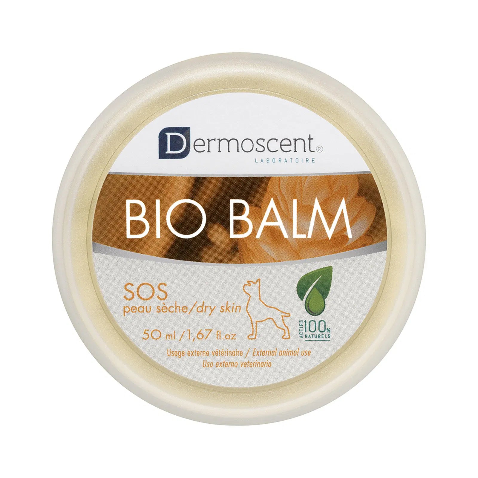 Dermoscent Bio Balm container on a white background