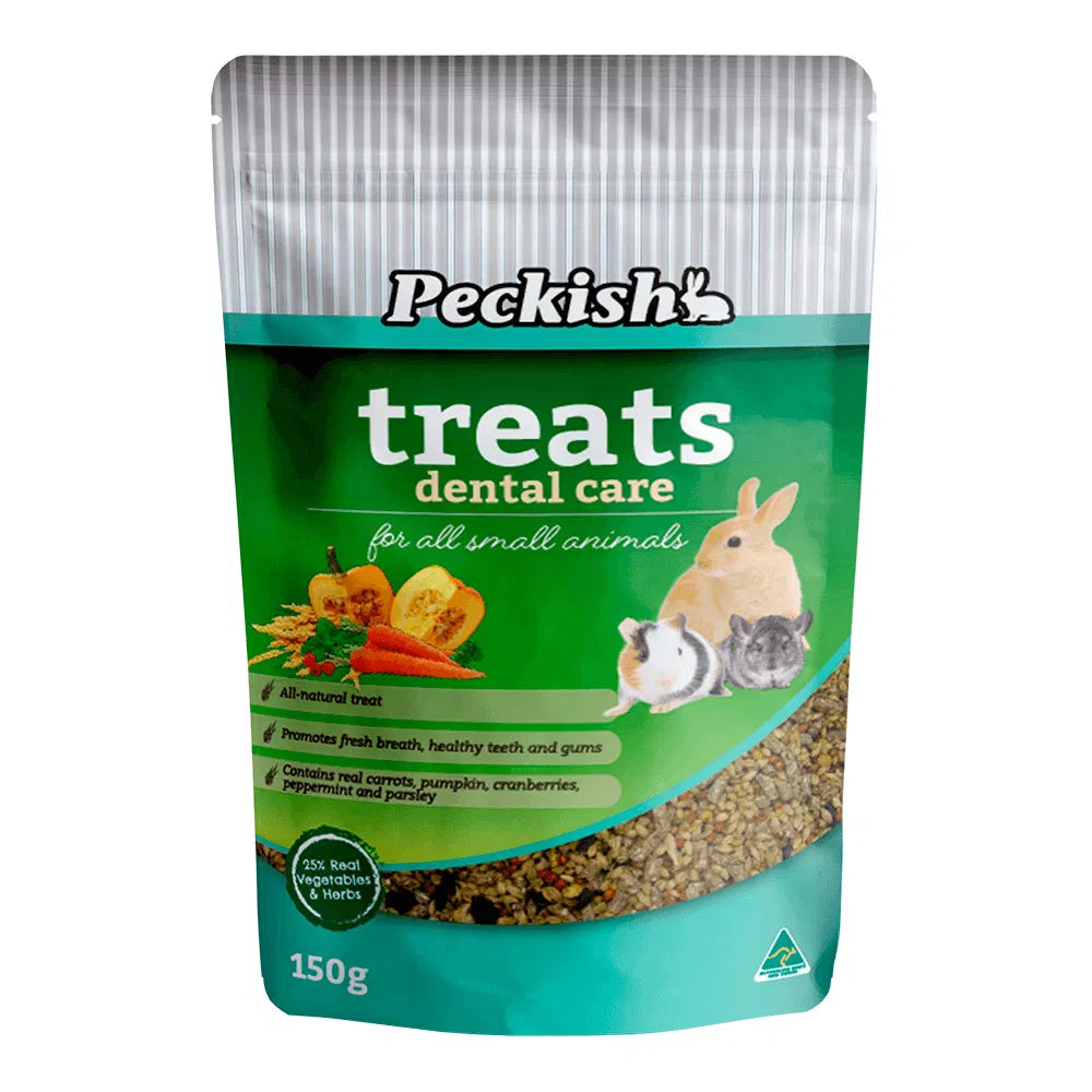 Peckish treats packaging for dental care of small animals on a white   background at Petservo