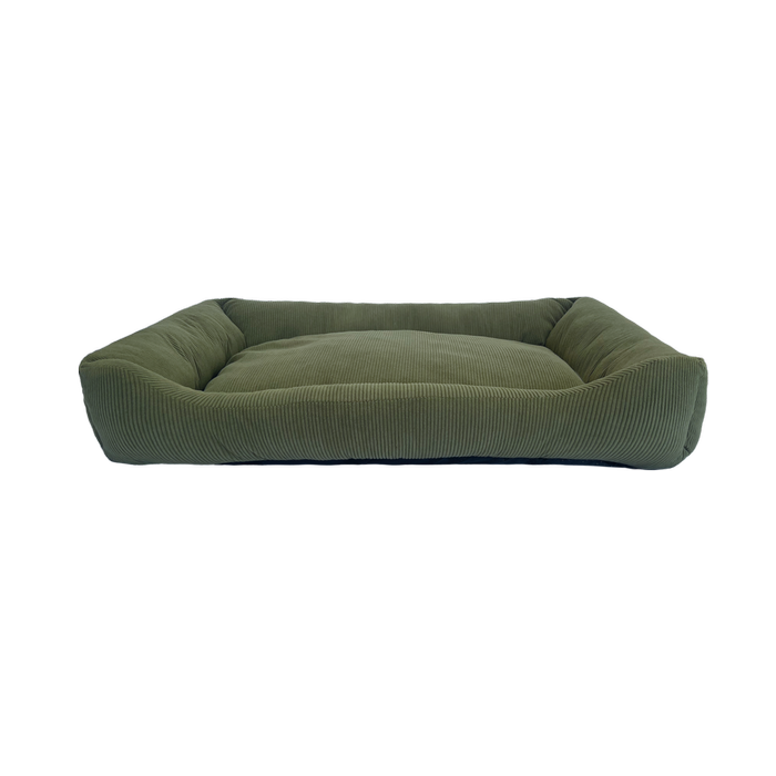 Green pet bed on a white background at Pet Servo
