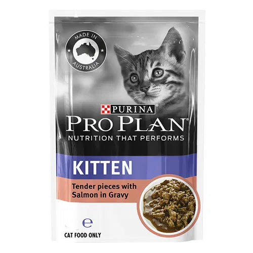 Purina Pro Plan Kitten food package with a kitten's face on the label at Pet Servo