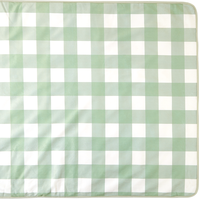 Happy Tails - Green Plaid Reversible Pet Blanket - Petservo
