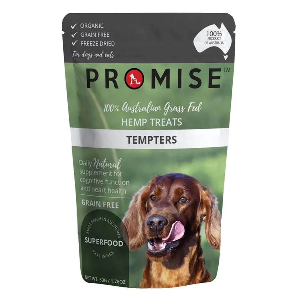 Package of Promise Hemp Treats for dogs and cats with a dog on the label at petservo