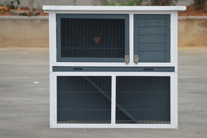 YES4PETS - Double Storey Rabbit Hutch with Tray - Petservo