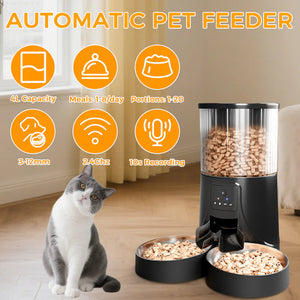Shop Advwin 4L Automatic Cat Feeder for 2 Cats with Camera image 1 - Pet Servo