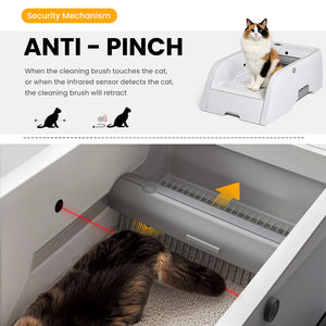 Shop Advwin Self Cleaning Cat Litter Box with App Control with anti pinch at Pet Servo 