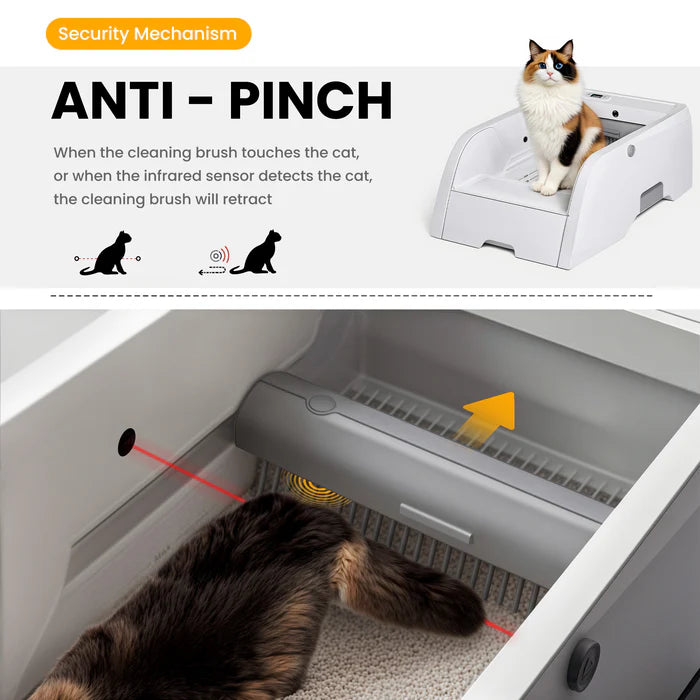 Shop Advwin Self Cleaning Cat Litter Box with App Control with anti pinch at Pet Servo 