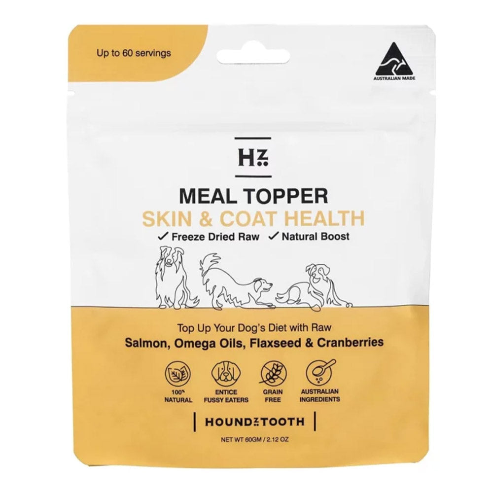Houndtooth Meal Topper package for dog health on a white background at Pet Servo