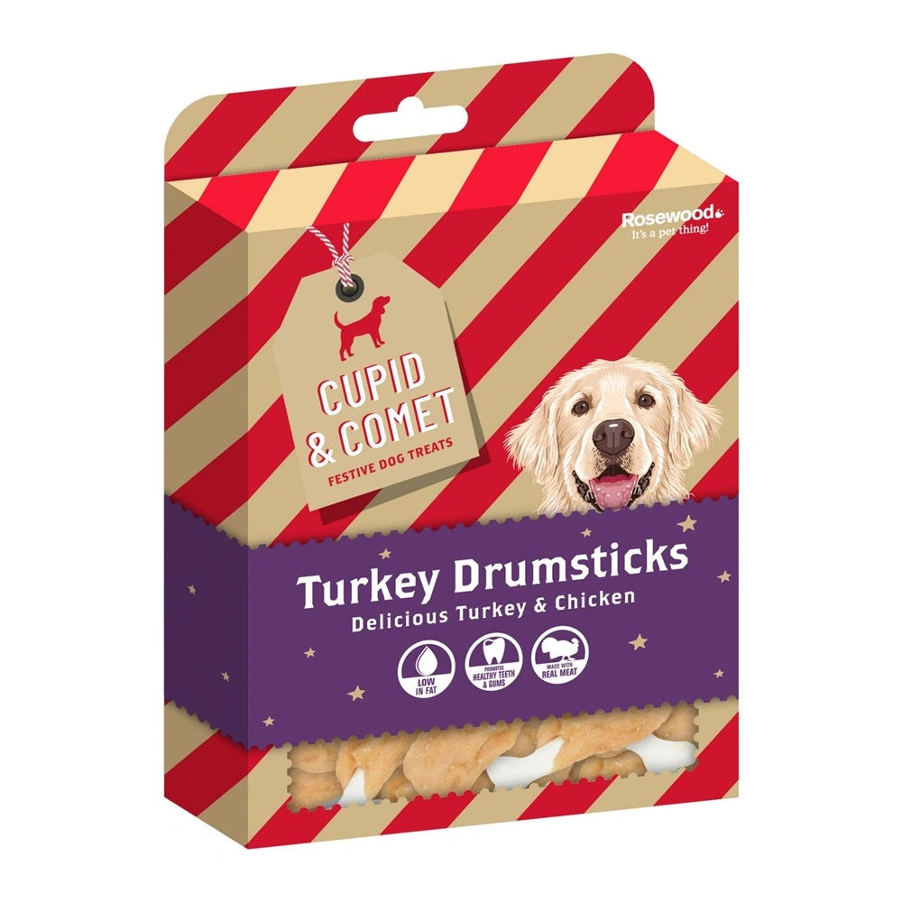Rosewood - TURKEY DRUMSTICKS DOG TREATS 160G - Pet Servo
