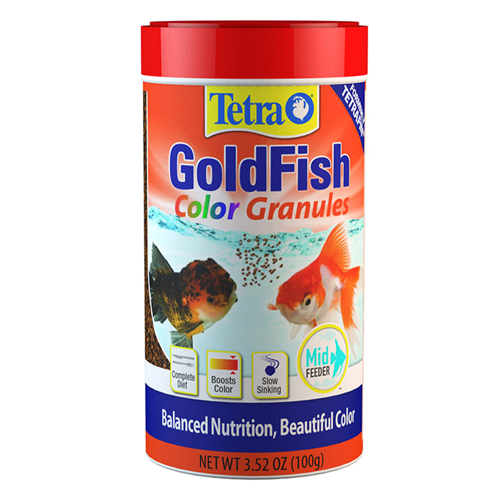 Tetra GoldFish Color Granules container on a white background at Pet Servo