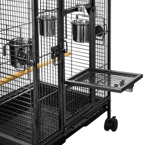 YES4PETS - Bird Budgie Cage Aviary Carrier with Wheels - Pet Servo