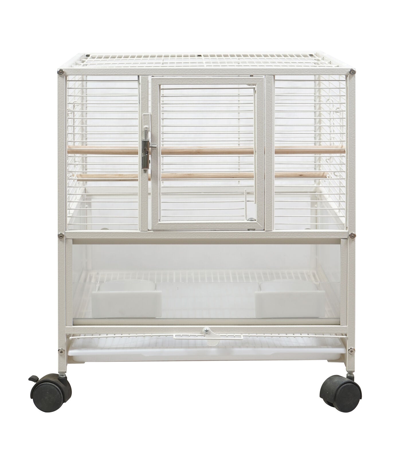 Bird cage with wheels on a white background at Pet Servo