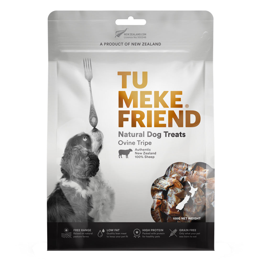 Tu Meke Friend - Air-Dried Ovine Tripe Dog Treats 100g - Pet Servo