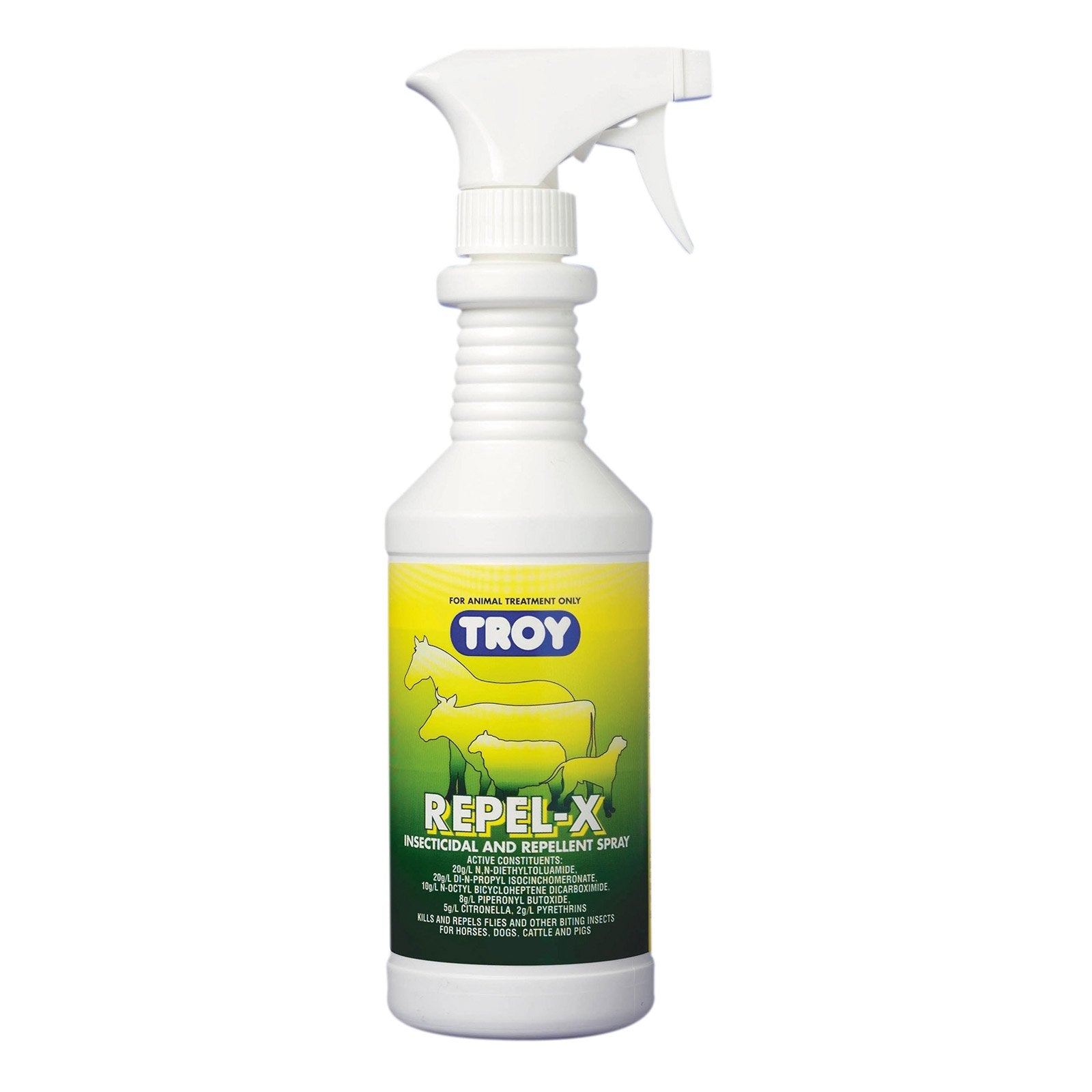 Troy Repel-X insecticidal and repellent spray bottle on a white background at Pet Servo
