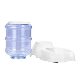 Clear plastic water bottle with white cap on a white background at Pet Servo