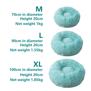 Pet Fantastic - Pet Bed Warm Plush Round Comfortable Nest Comfy Sleeping kennel Green at Pet Servo