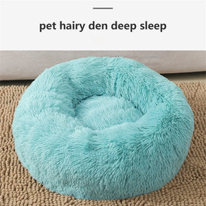 Pet Fantastic - Pet Bed Warm Plush Round Comfortable Nest Comfy Sleeping kennel Green at Pet Servo