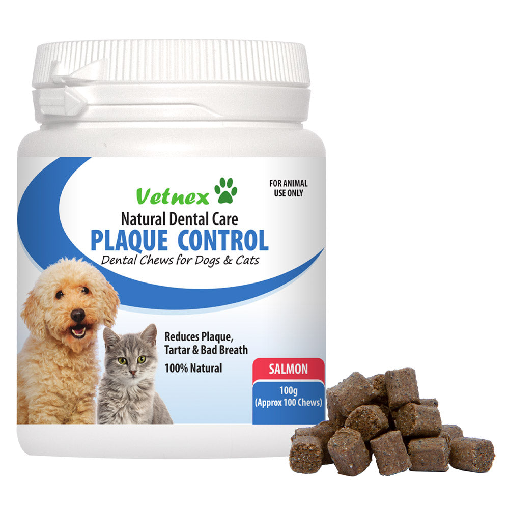 Vetnex - Plaque Control Natural Dental Care Chews for Dogs & Cats Salmon