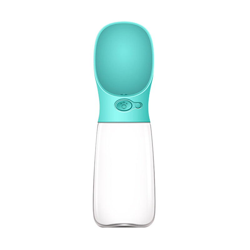 Turquoise pet water bottle on a white background at Pet Servo