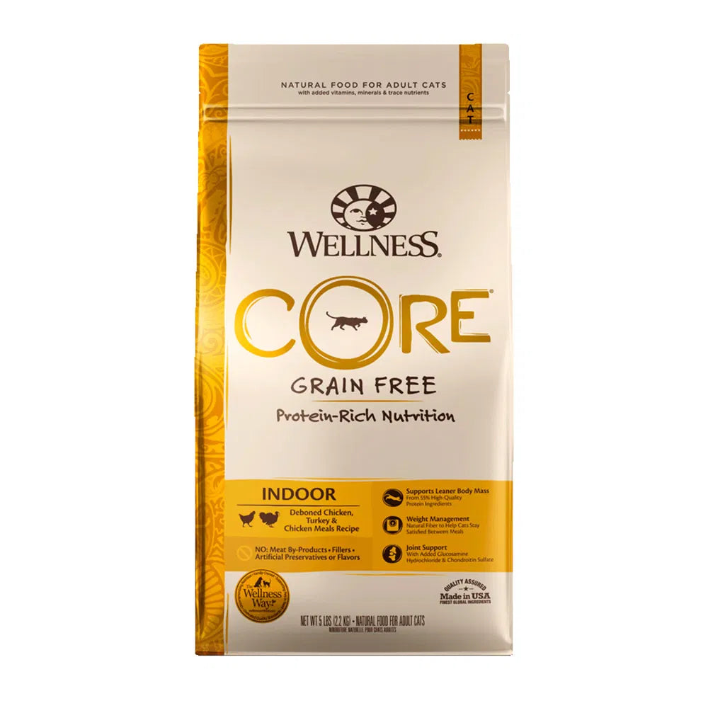 Wellness Core grain-free cat food package on a white background at Pet Servo