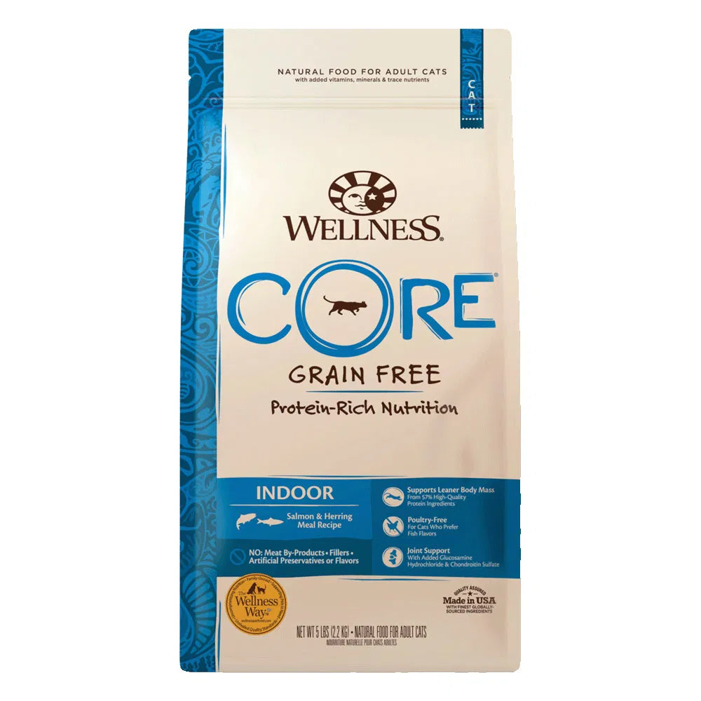 Wellness Core grain-free cat food package on a white background at Pet Servo