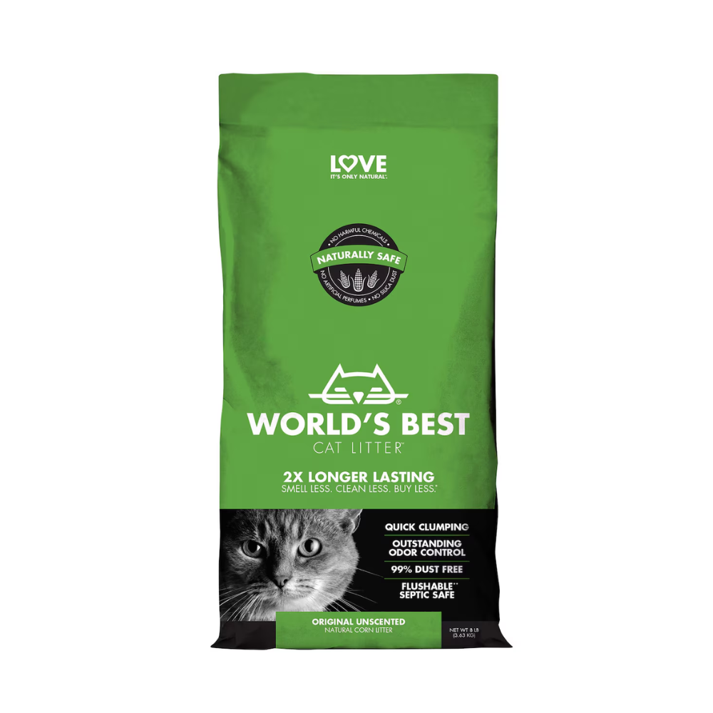World's Best - Clumping Cat Litter Multiple Cat Unscented 3.63kg - Pet Servo