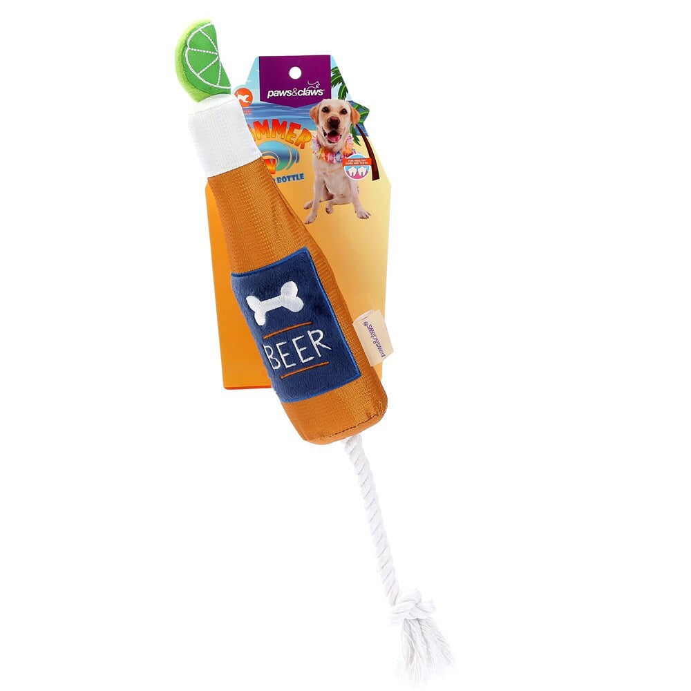 YES4PETS - 2x Dog Puppy Beer Bottle Chew Toy - Dental Fun - Petservo-1