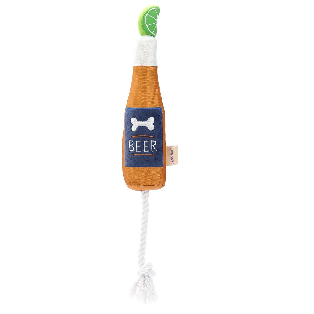 YES4PETS - 2x Dog Puppy Beer Bottle Chew Toy - Dental Fun - Petservo