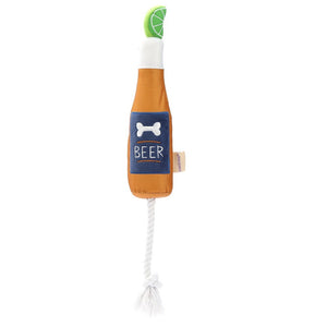 YES4PETS - 2x Dog Puppy Beer Bottle Chew Toy - Dental Fun - Petservo