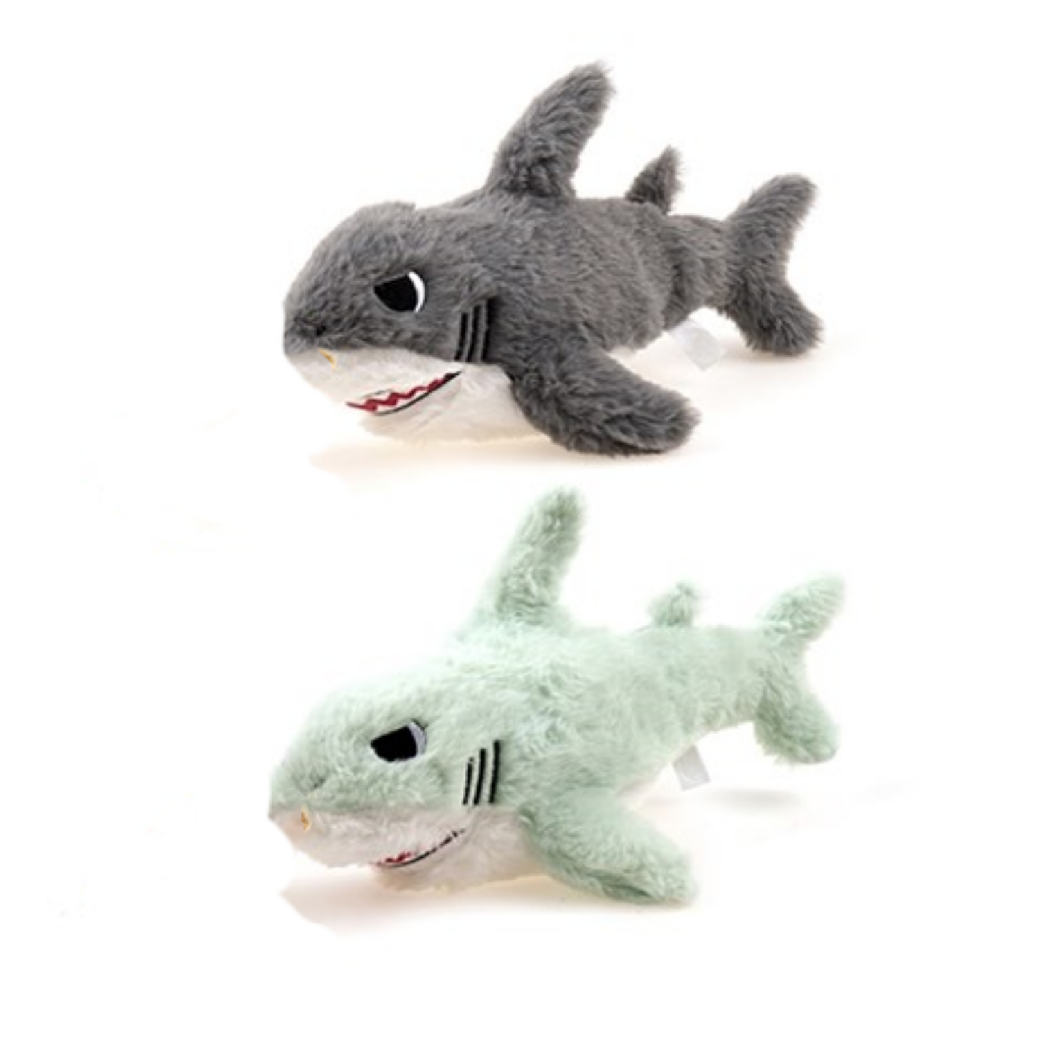 YES4PETS - 2x Pet Puppy Dog Toy Play Animal Plush Shark Toy - petservo