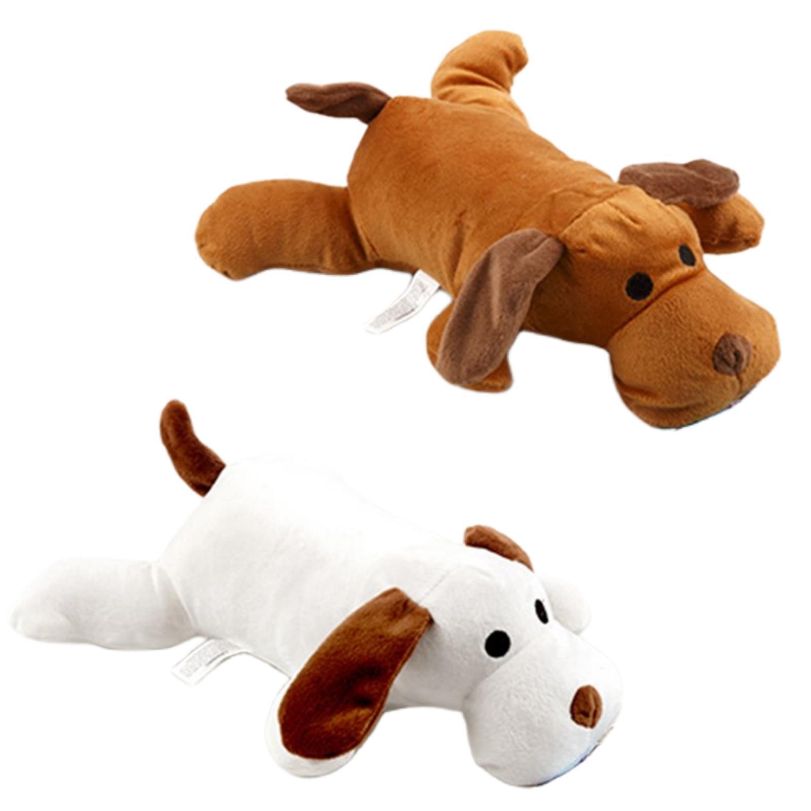 YES4PETS - 2x Plush Dog Toy Soft Squeaky Animal Play Set - Petservo