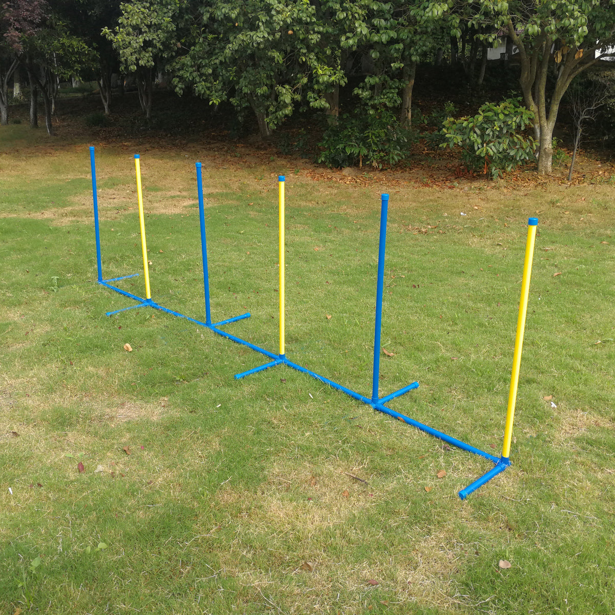 YES4PETS - Portable Dog Training Weave Poles Agility Set - Petservo