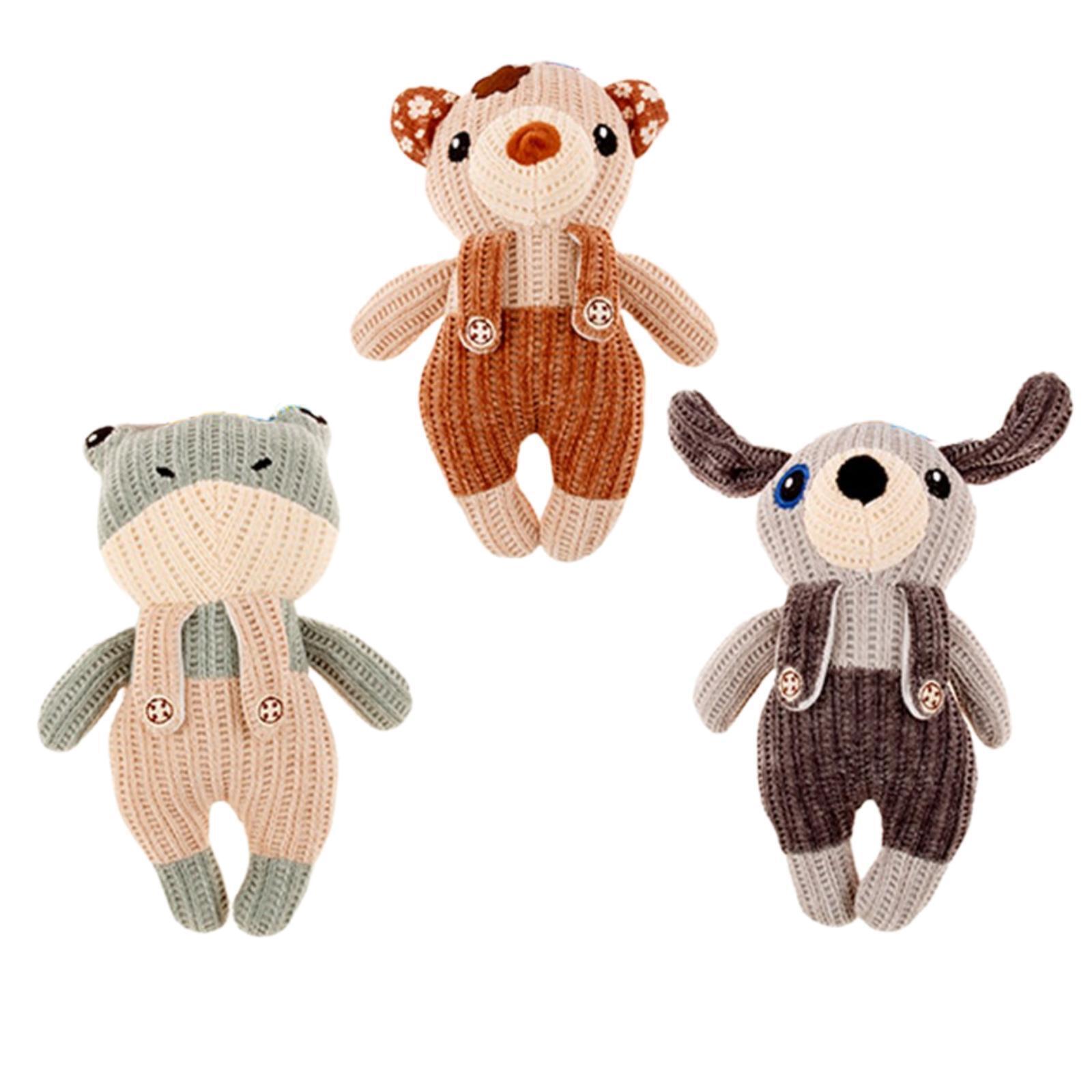 Yes4pets 3x Pet toy Play Animal Plush Toy Soft Squeaky 25cm Petservo