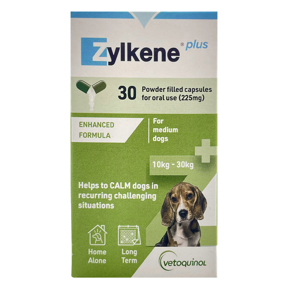 Zylkene Plus - Calming Supplement for Medium Dogs 10 to 30kg 225mg