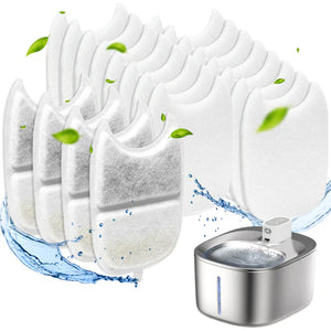 Set of water filter cartridges with a water dispenser on a white background at Pet Servo