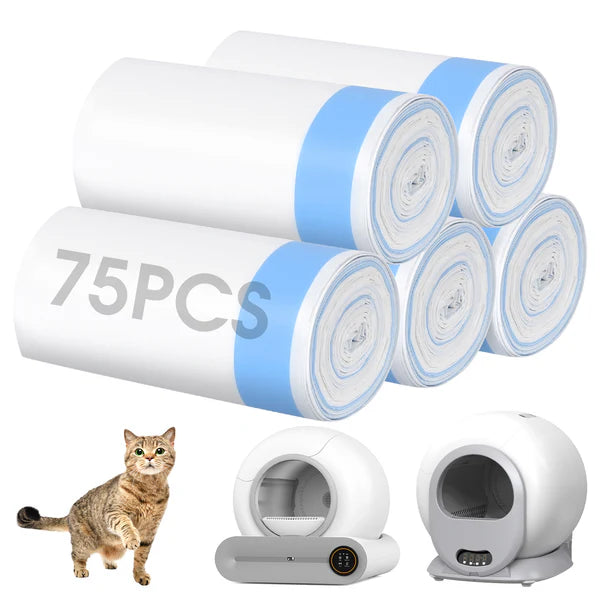 Advwin - Waste Bags for Cat Litter Box 75 Count